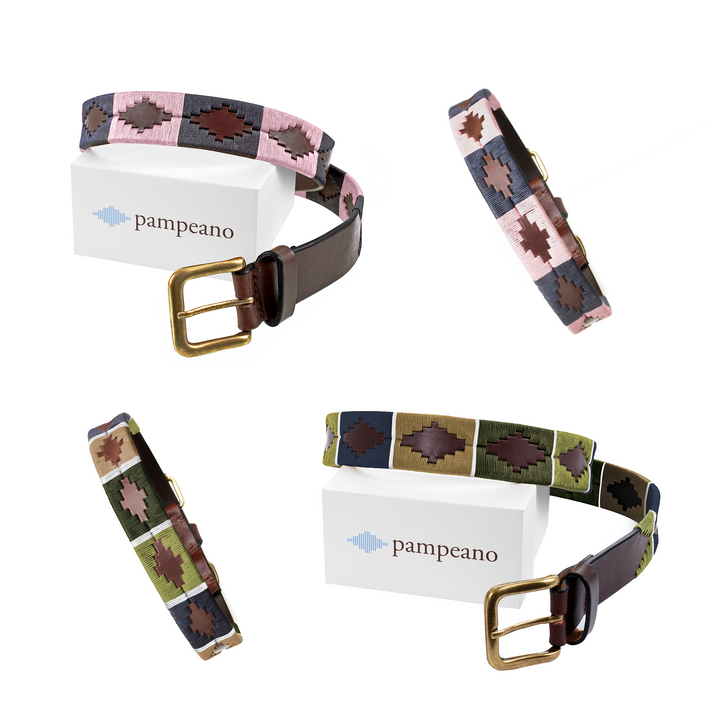 Choice of Any 2 Leather pampeano belts and 2 Dog Collars - Gift Package