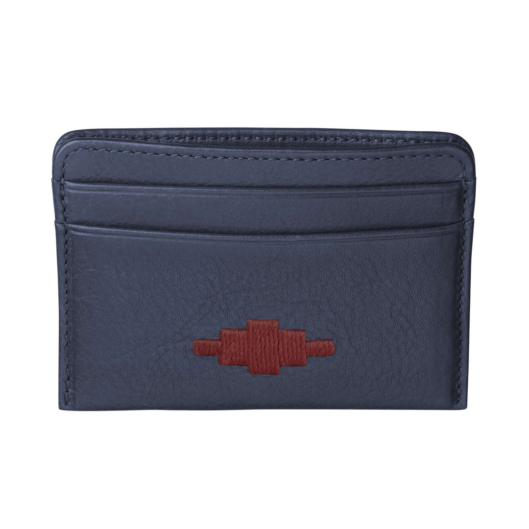 'Rombo' Card Slip - Navy Leather