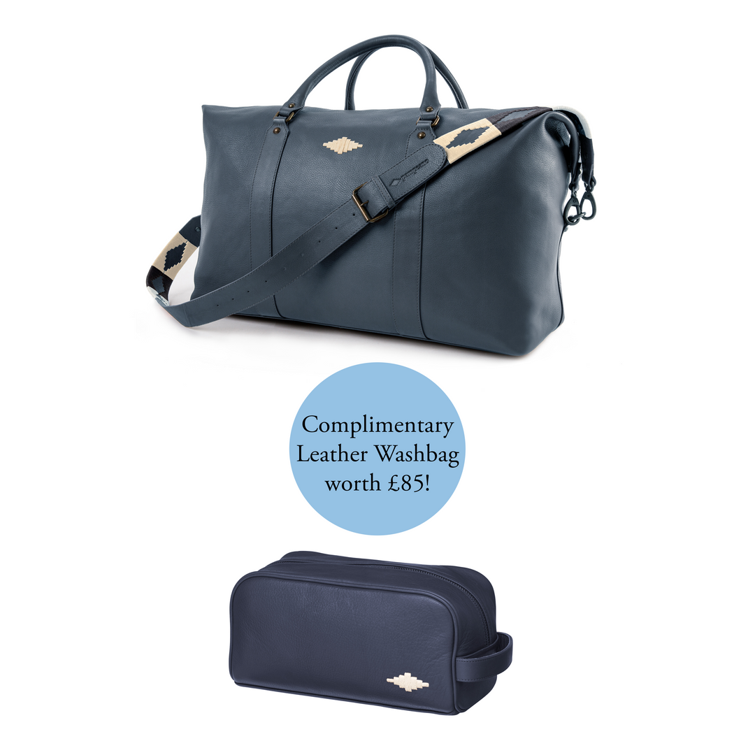 Choice of any Full Priced Caballero Leather Travel Bag with a Complimentary Leather Washbag