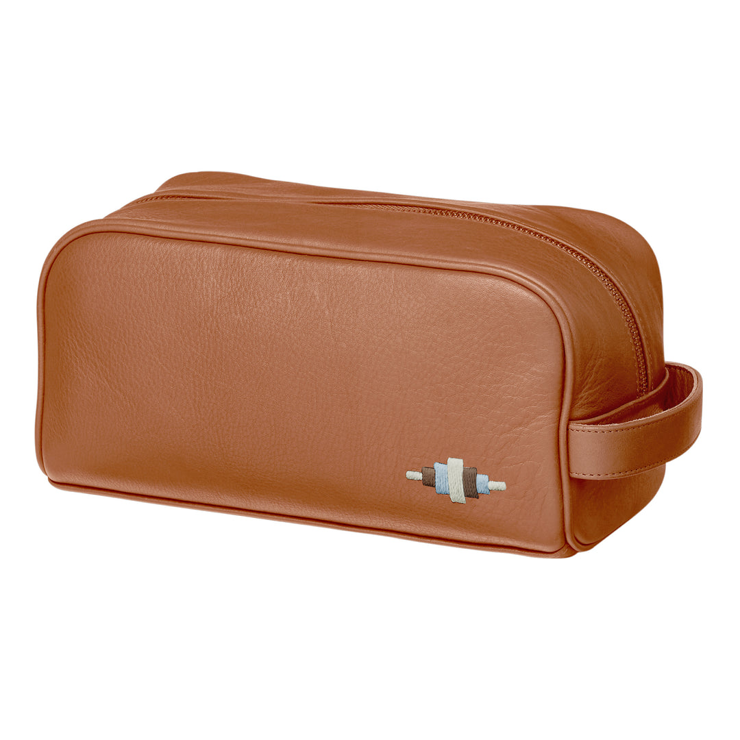 'Hombre' Washbag - Tan Leather