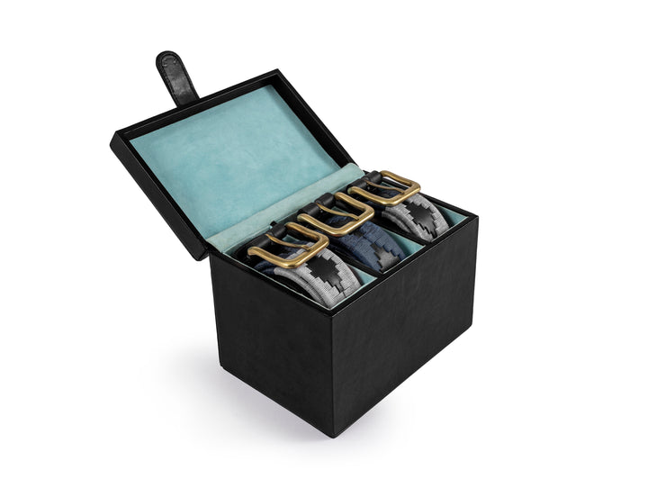 pampeano three belt box -  black leather