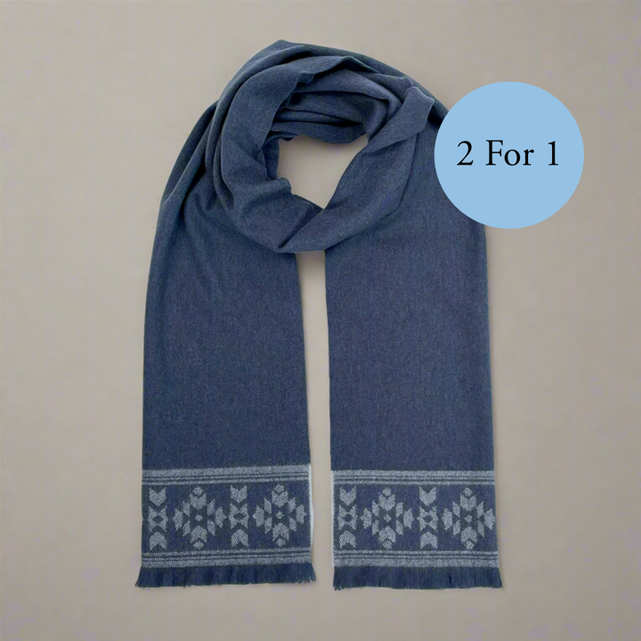 Sueno Cashmere Scarf - Blue