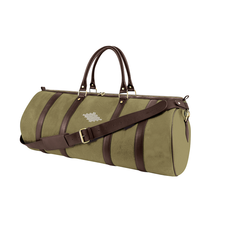 Equipo Bag - Brown Leather and Forest Canvas