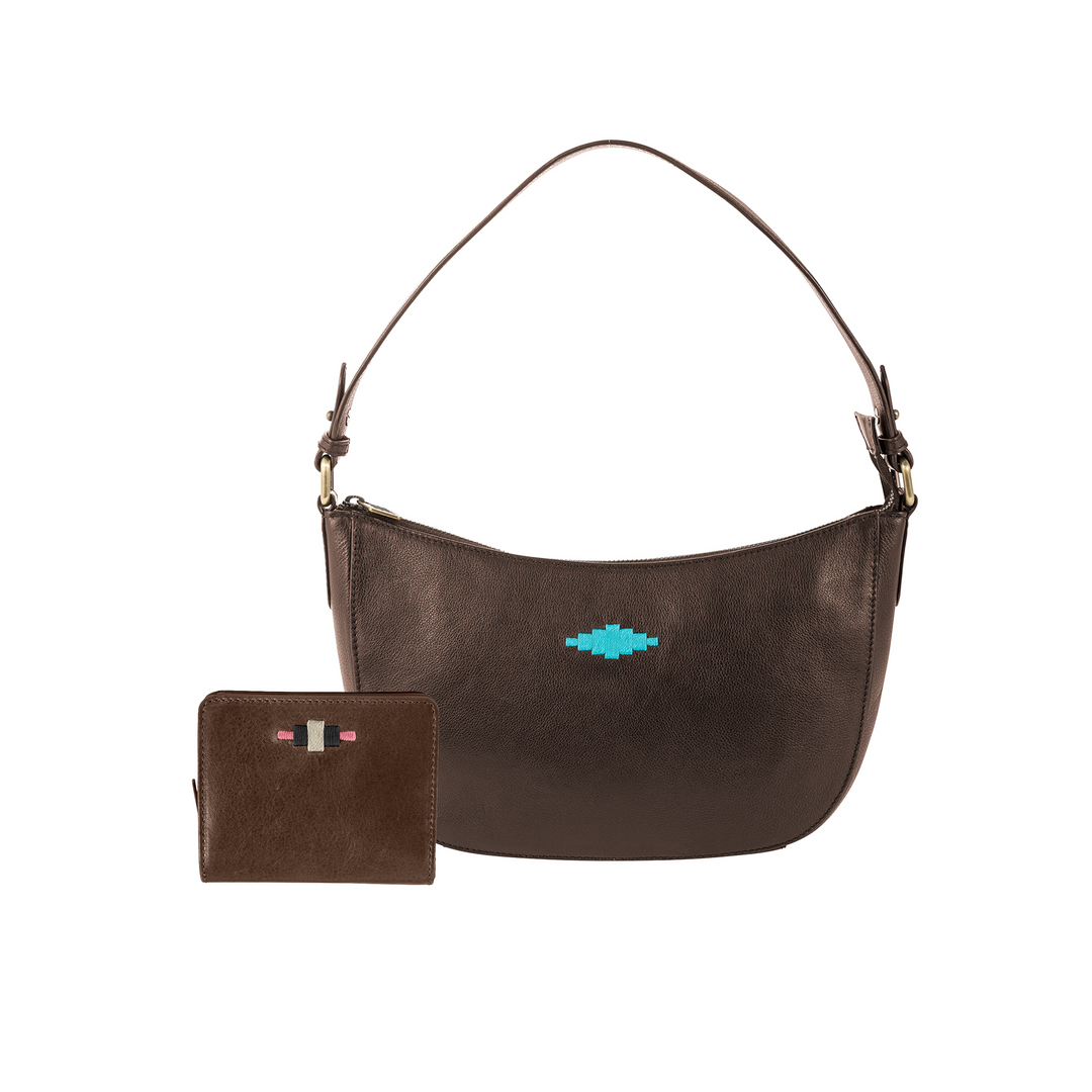 Joven Handbag with Complimentary Nena Purse - Brown Leather