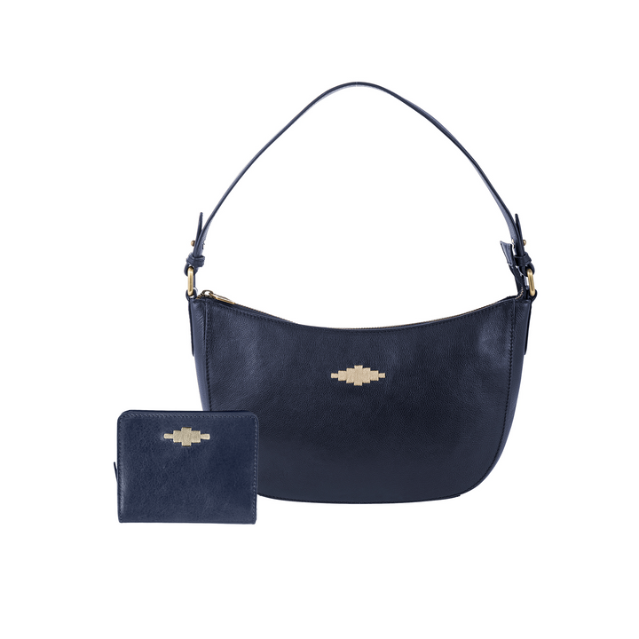 Joven Handbag with Complimentary Nena Purse - Navy Leather