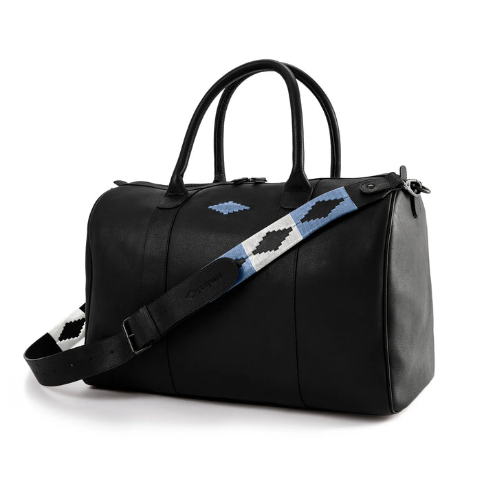 Varon Small Travel Bag - Black Leather