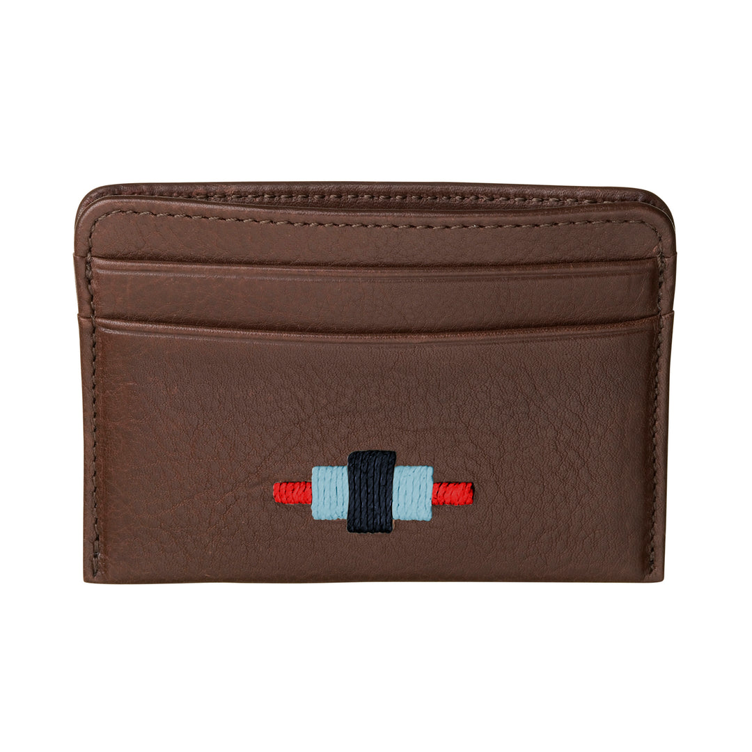 'Rombo' Card Slip - Brown Leather