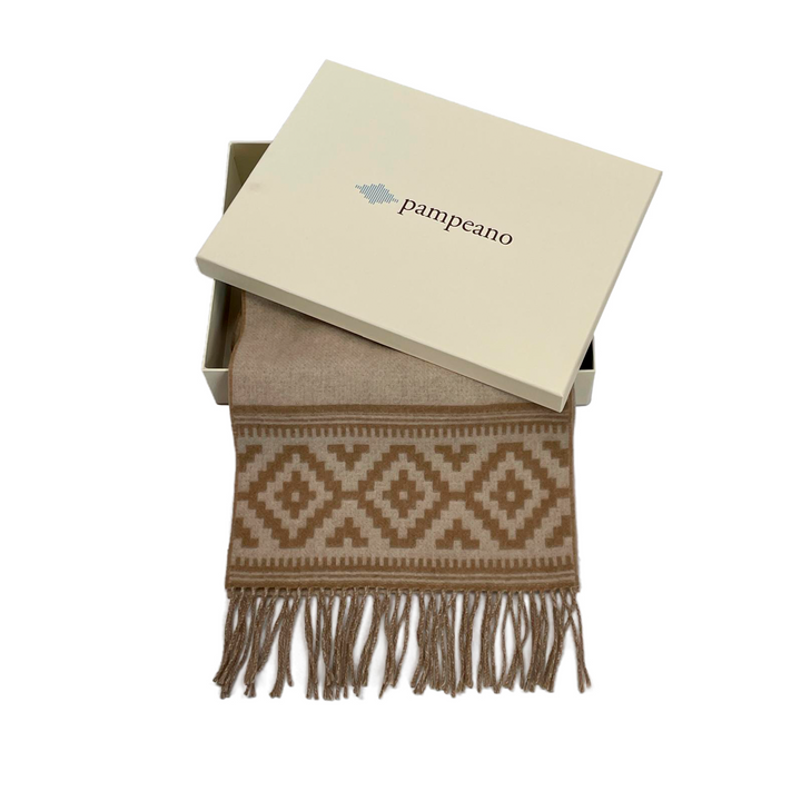 Azteca Wool Scarf - Cream