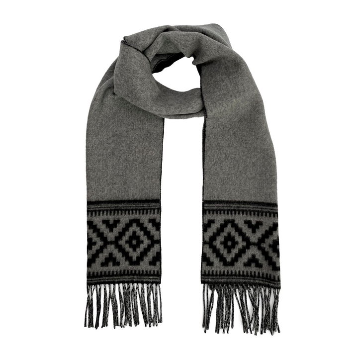 Azteca Wool Scarf - Grey