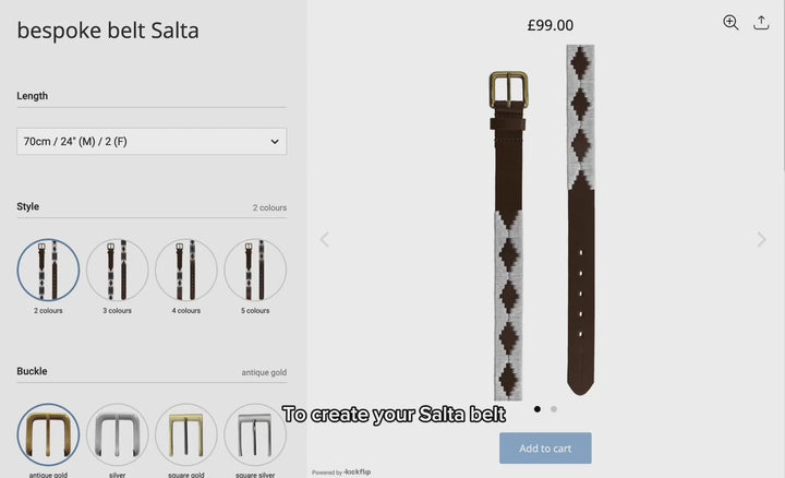 Design Your Own pampeano Belt Style - Salta