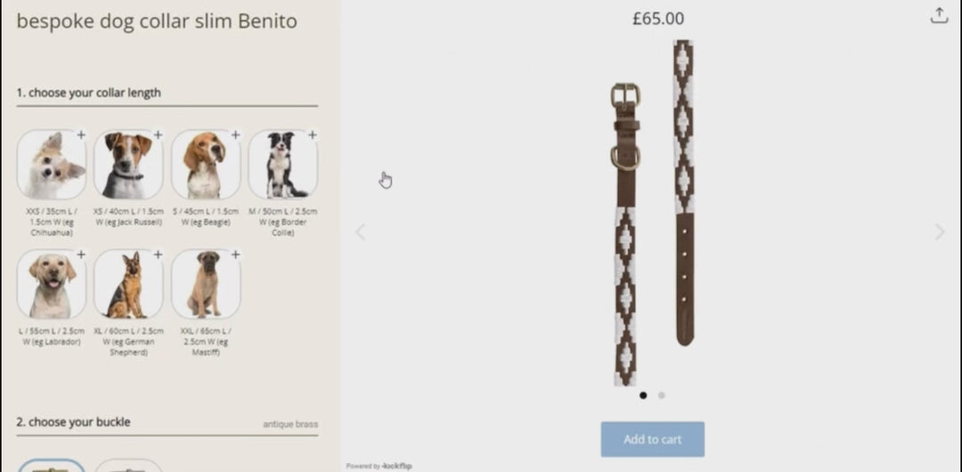 bespoke dog collar slim Benito