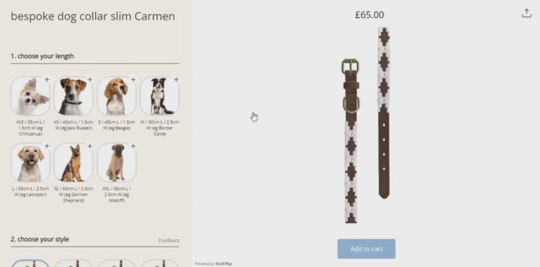 bespoke dog collar slim Carmen