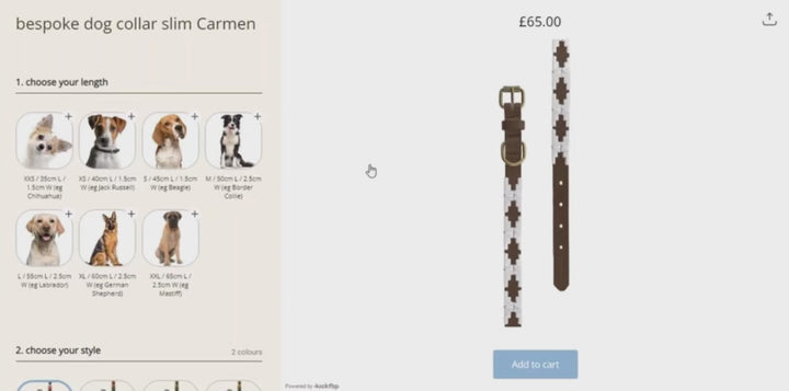 bespoke dog collar slim Carmen