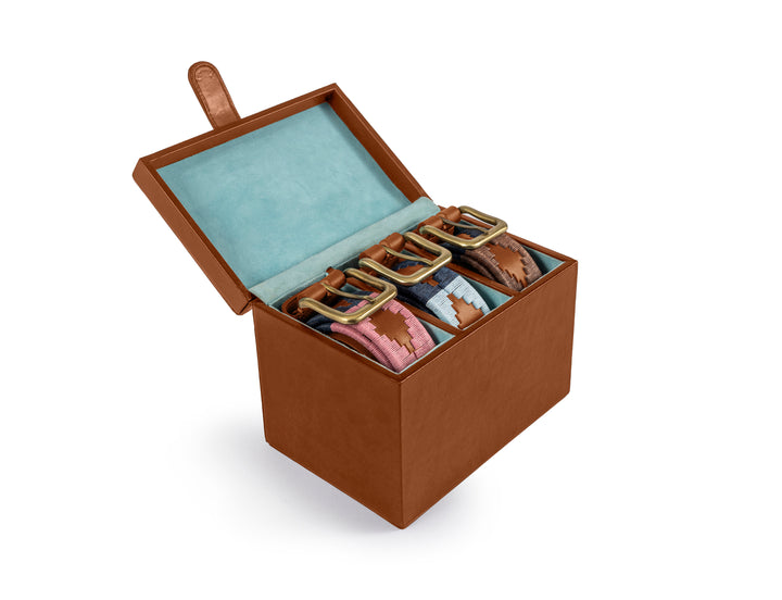 pampeano three belt box -  tan leather