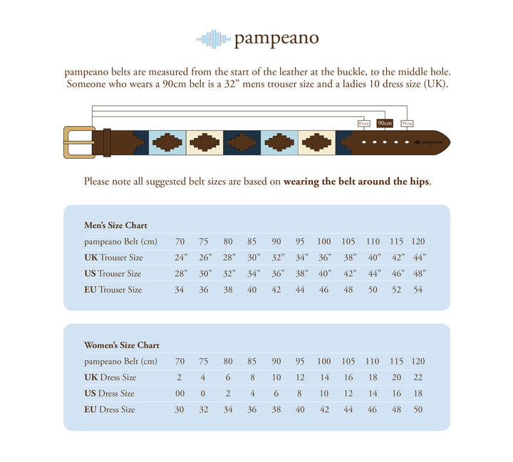 pampeano Polo Belt - 'Azules'