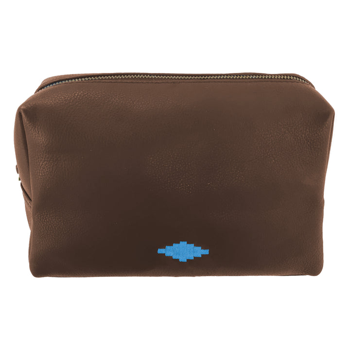 'Afeite' Washbag - Brown Leather - pampeano UK